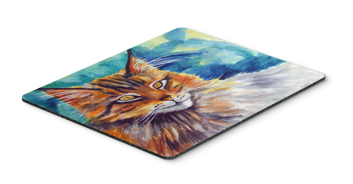 Maine Coon Cat Watching you Mouse Pad, Hot Pad or Trivet 7421MP by Caroline&#39;s Treasures