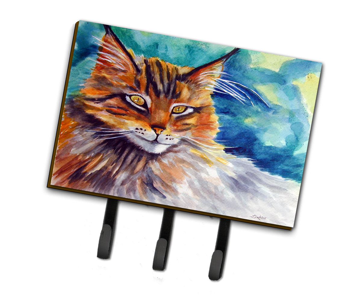 Maine Coon Cat Watching you Leash or Key Holder 7421TH68