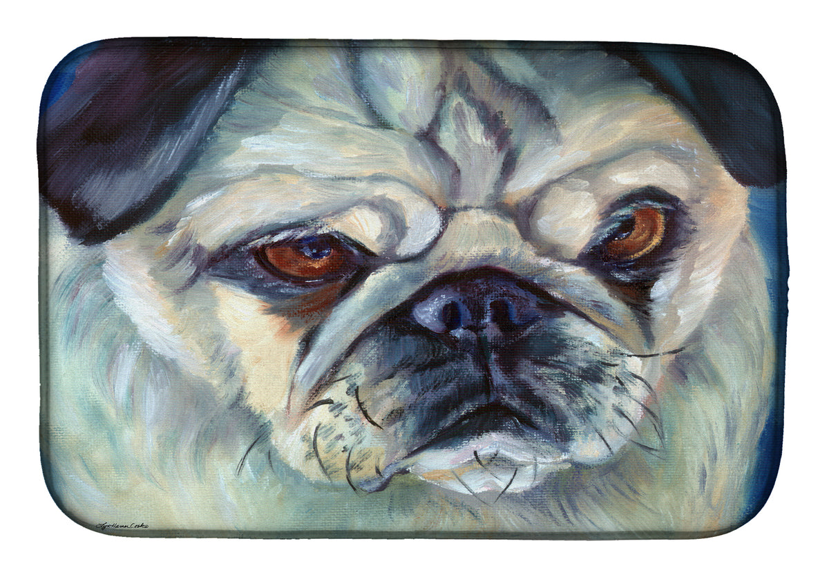 Pug in Thought Dish Drying Mat 7422DDM