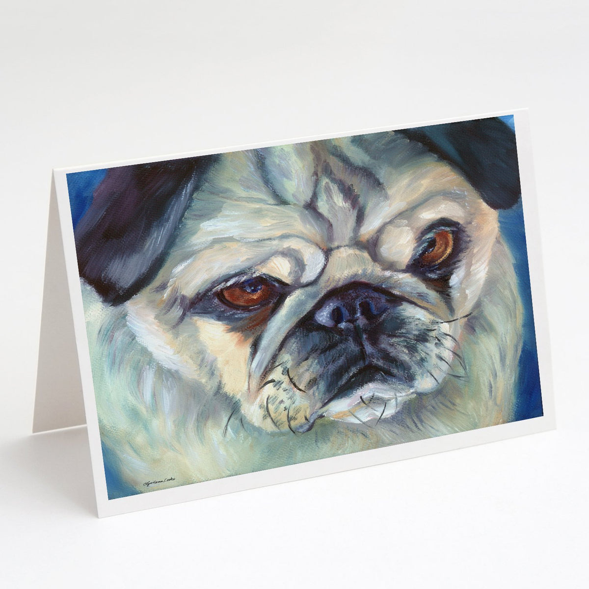 Buy this Pug in Thought Greeting Cards and Envelopes Pack of 8