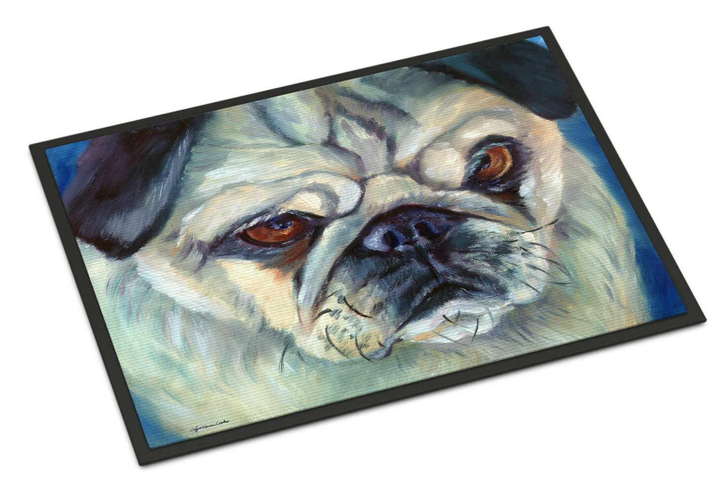 Pug in Thought Indoor or Outdoor Mat 24x36 7422JMAT - the-store.com