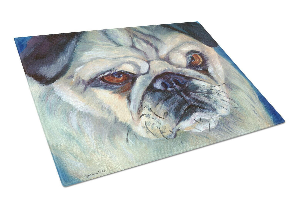 Pug in Thought Glass Cutting Board Large 7422LCB by Caroline&#39;s Treasures