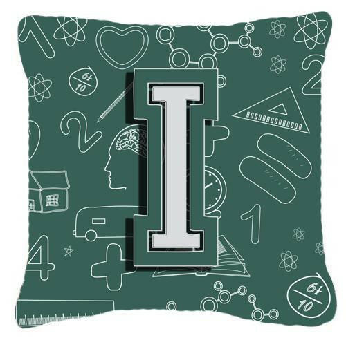 Letter I Back to School Initial Canvas Fabric Decorative Pillow CJ2010-IPW1414 by Caroline&#39;s Treasures
