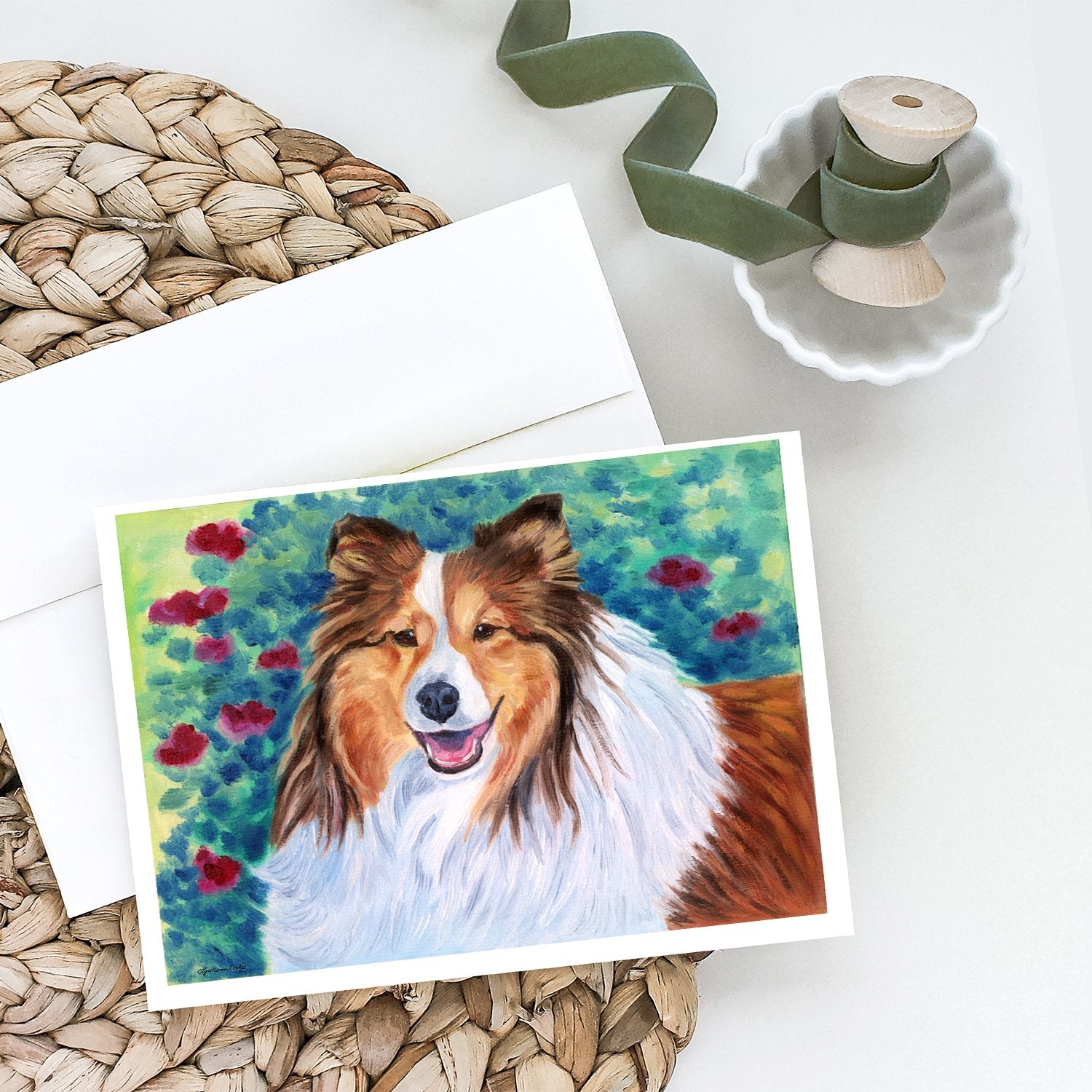 Sheltie Greeting Cards and Envelopes Pack of 8 - the-store.com