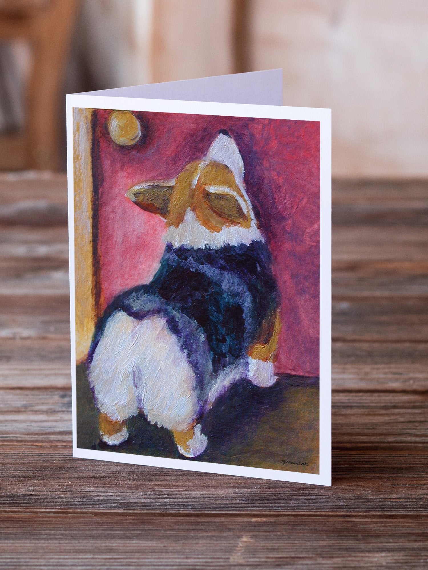 Corgi Let me in Greeting Cards and Envelopes Pack of 8 - the-store.com