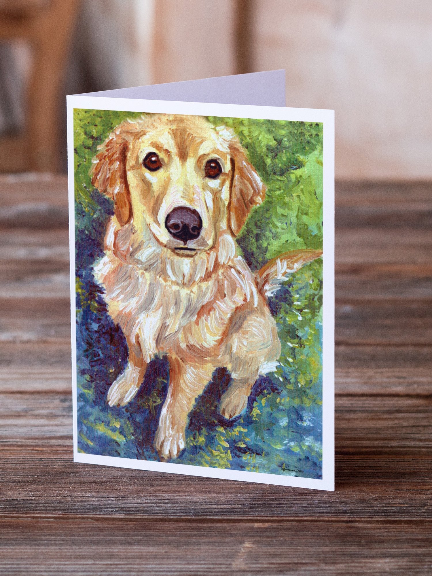 Golden Retriever Patience Greeting Cards and Envelopes Pack of 8 - the-store.com