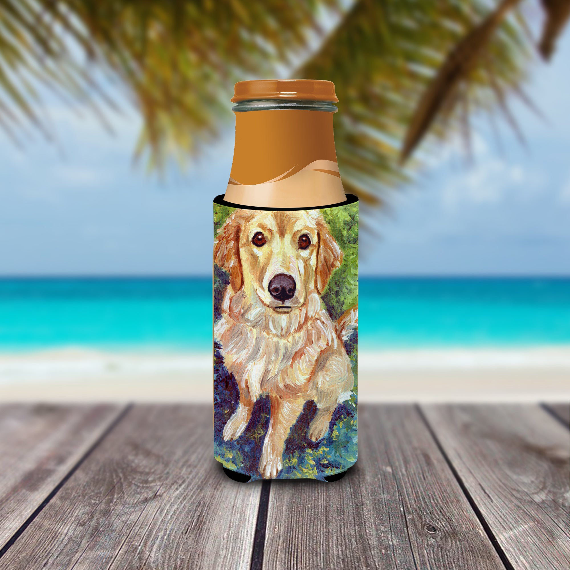 Golden Retriever Patience  Ultra Beverage Insulators for slim cans 7428MUK  the-store.com.