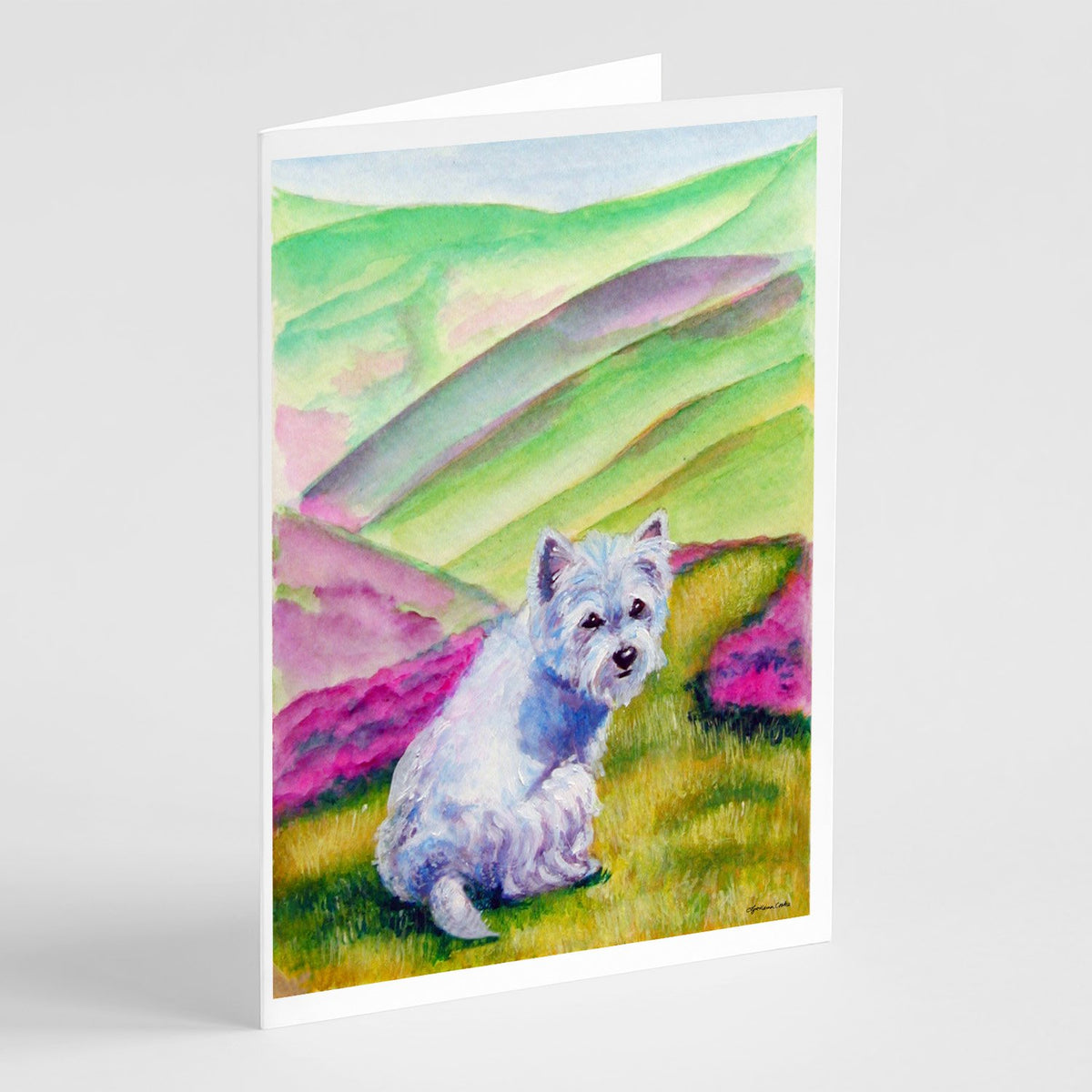 Buy this Westie Long Road Ahead Greeting Cards and Envelopes Pack of 8