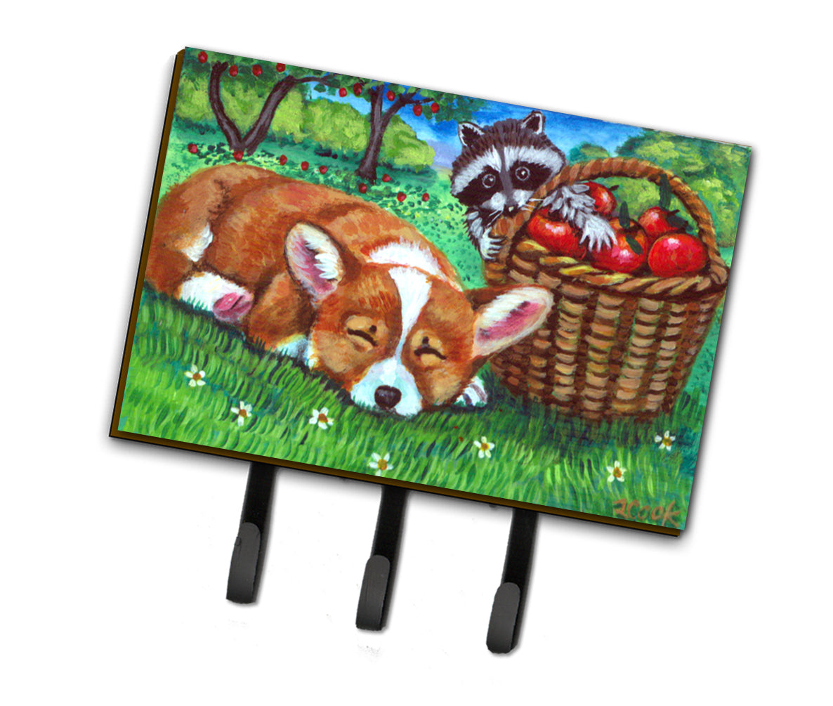 Corgi with the Racoon Apple Thief Leash or Key Holder 7430TH68  the-store.com.