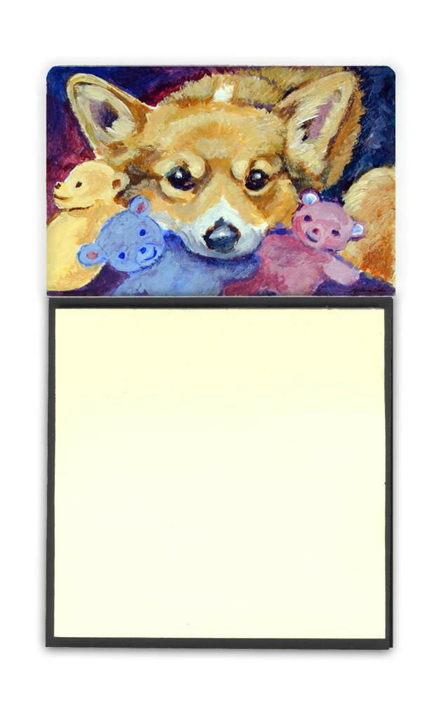 Corgi with all the toys Sticky Note Holder 7431SN by Caroline's Treasures