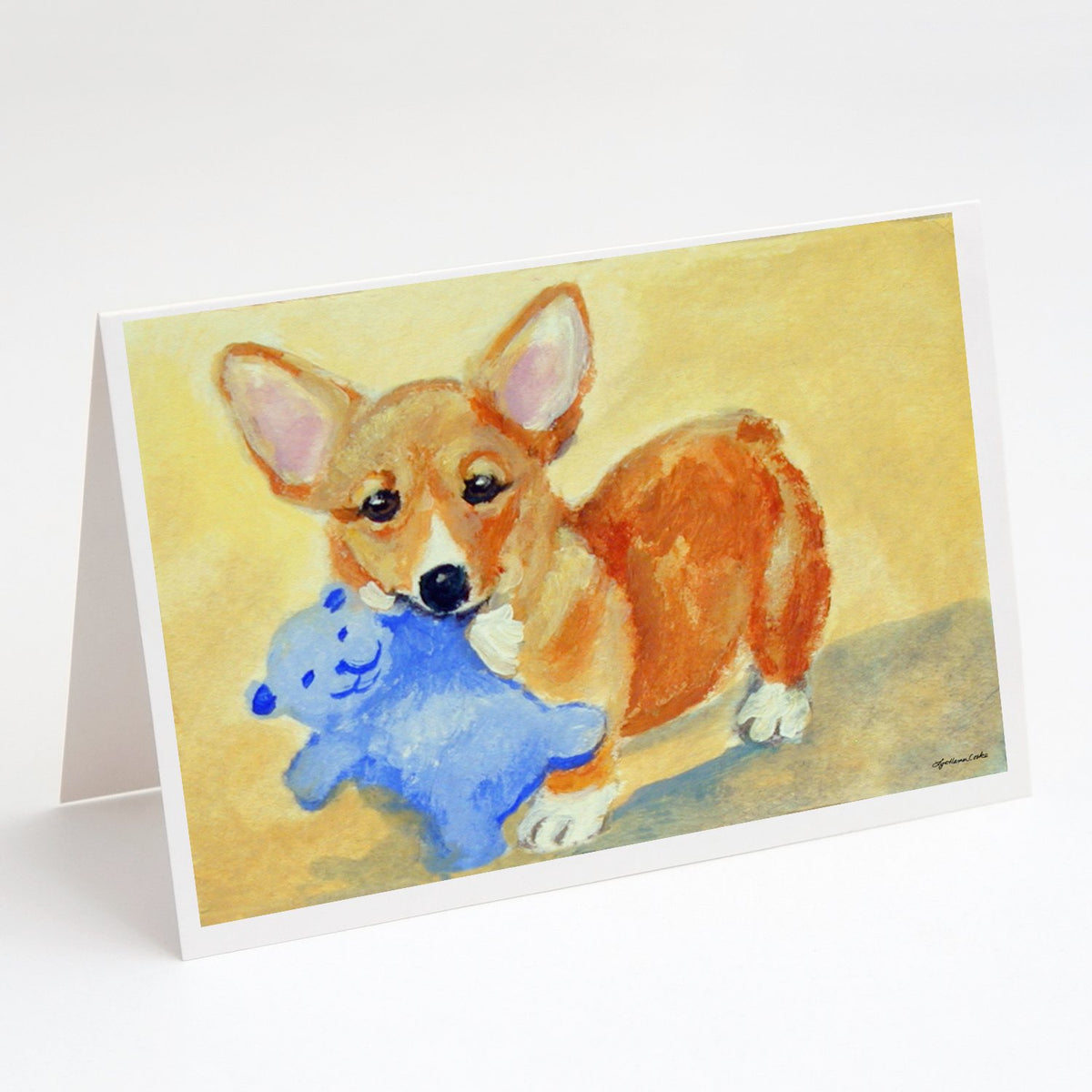Buy this Corgi and Teddy Bear Greeting Cards and Envelopes Pack of 8