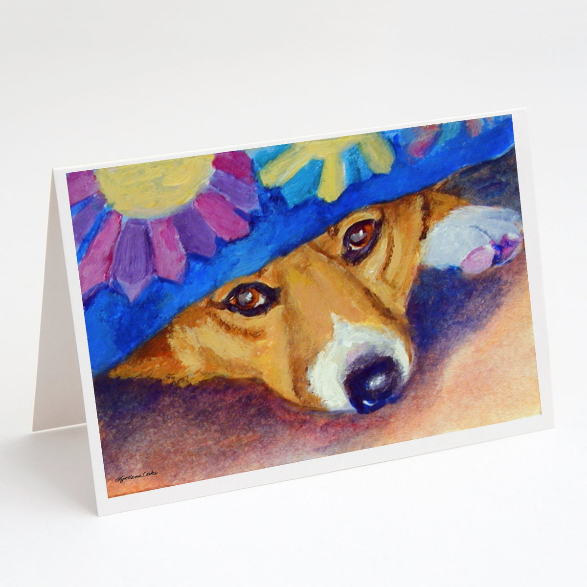 Buy this Peek-A-Boo Corgi Greeting Cards and Envelopes Pack of 8