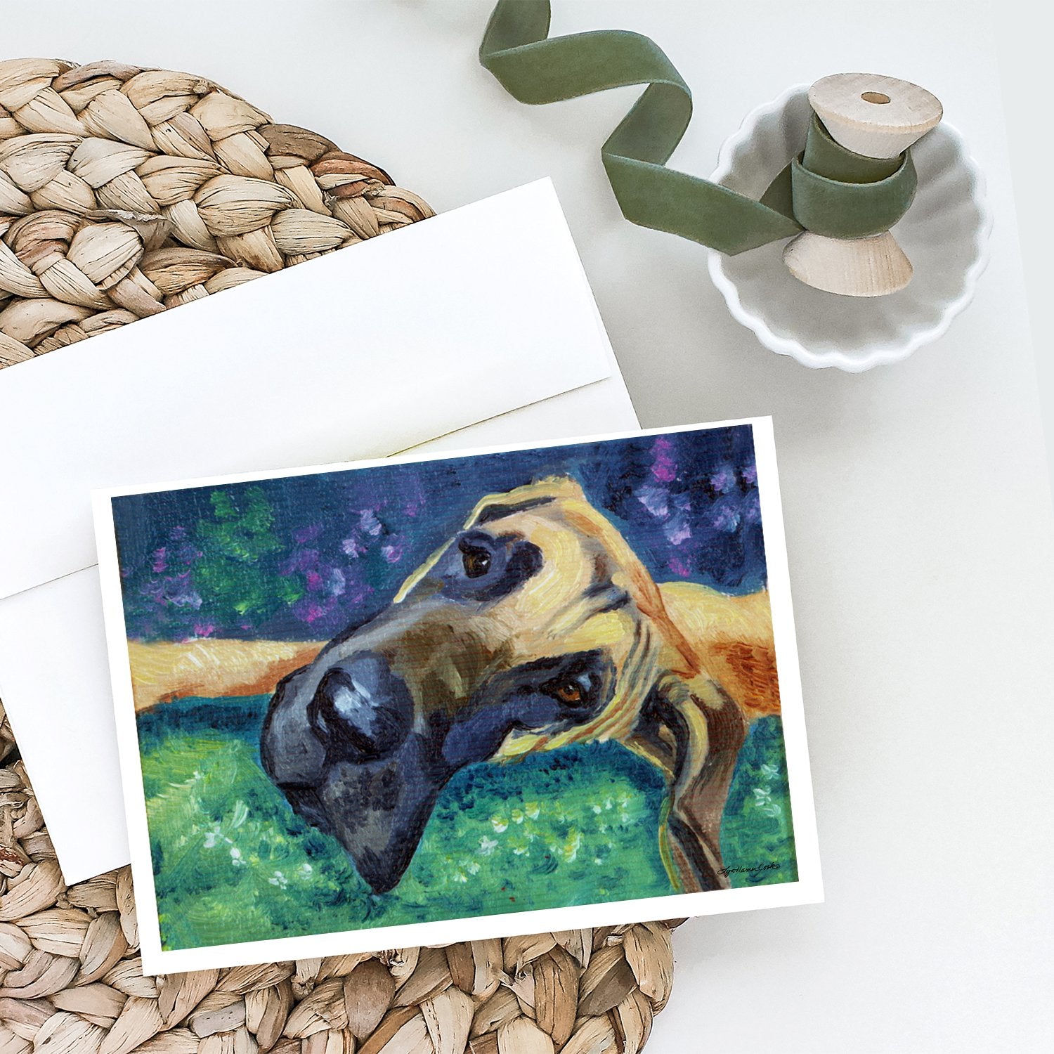 Great Dane Hard Day Greeting Cards and Envelopes Pack of 8 - the-store.com