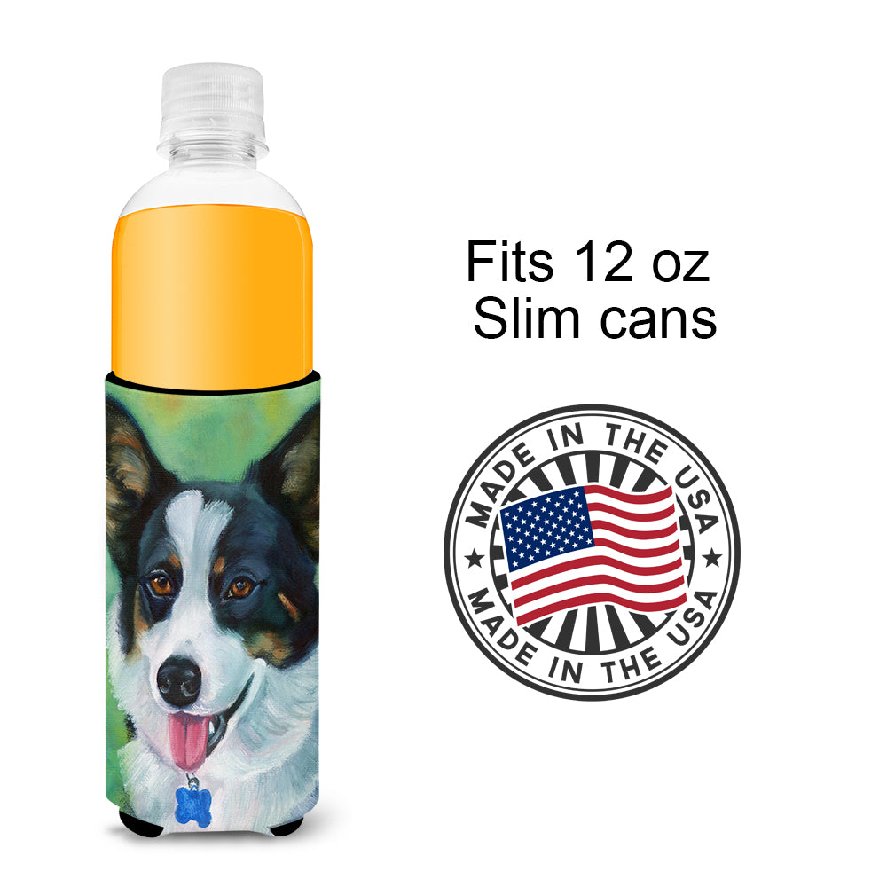 Corgi with blue tag  Ultra Beverage Insulators for slim cans 7438MUK  the-store.com.