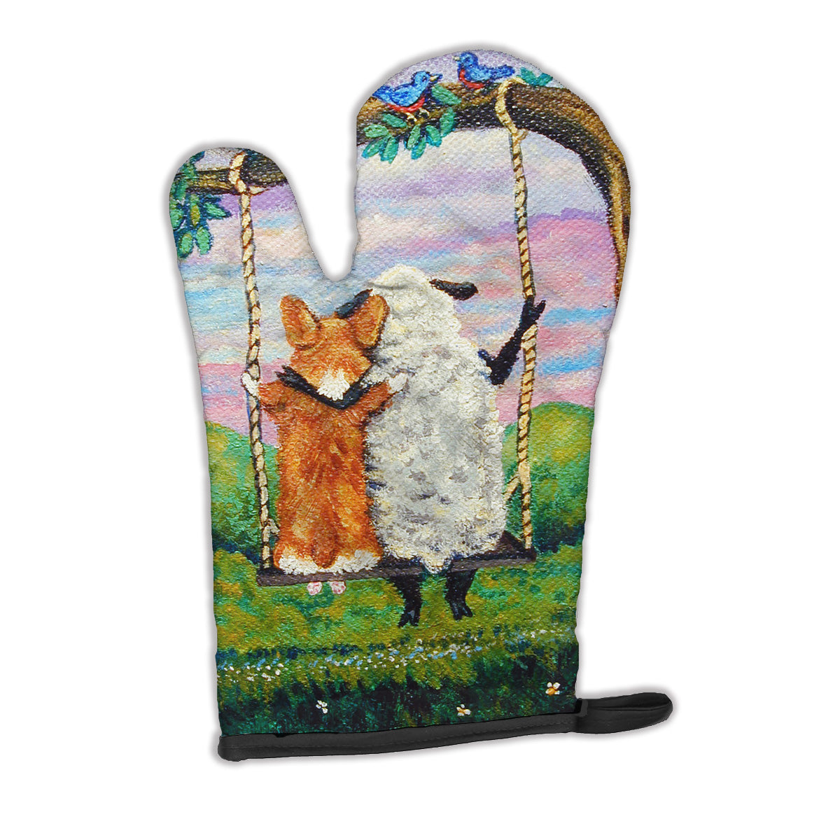 Corgi With Sheep Love Grows Oven Mitt 7439OVMT  the-store.com.