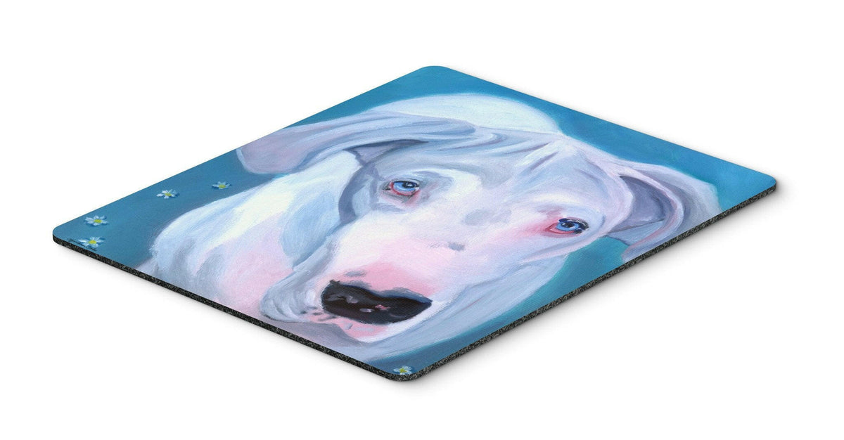 White Great Dane Mouse Pad, Hot Pad or Trivet 7440MP by Caroline&#39;s Treasures