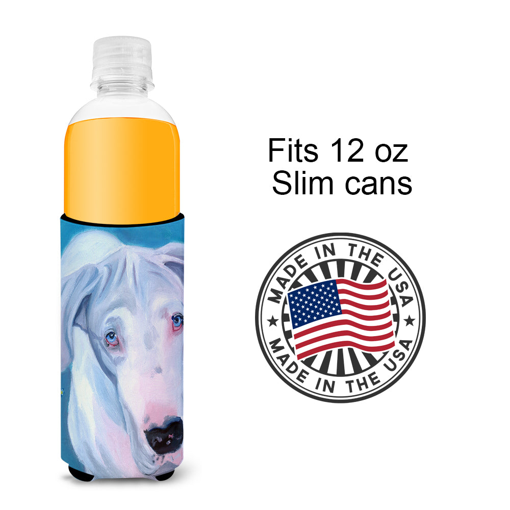 White Great Dane  Ultra Beverage Insulators for slim cans 7440MUK