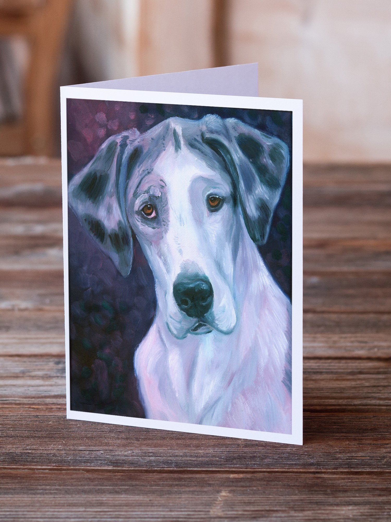 Curious Great Dane Greeting Cards and Envelopes Pack of 8 - the-store.com