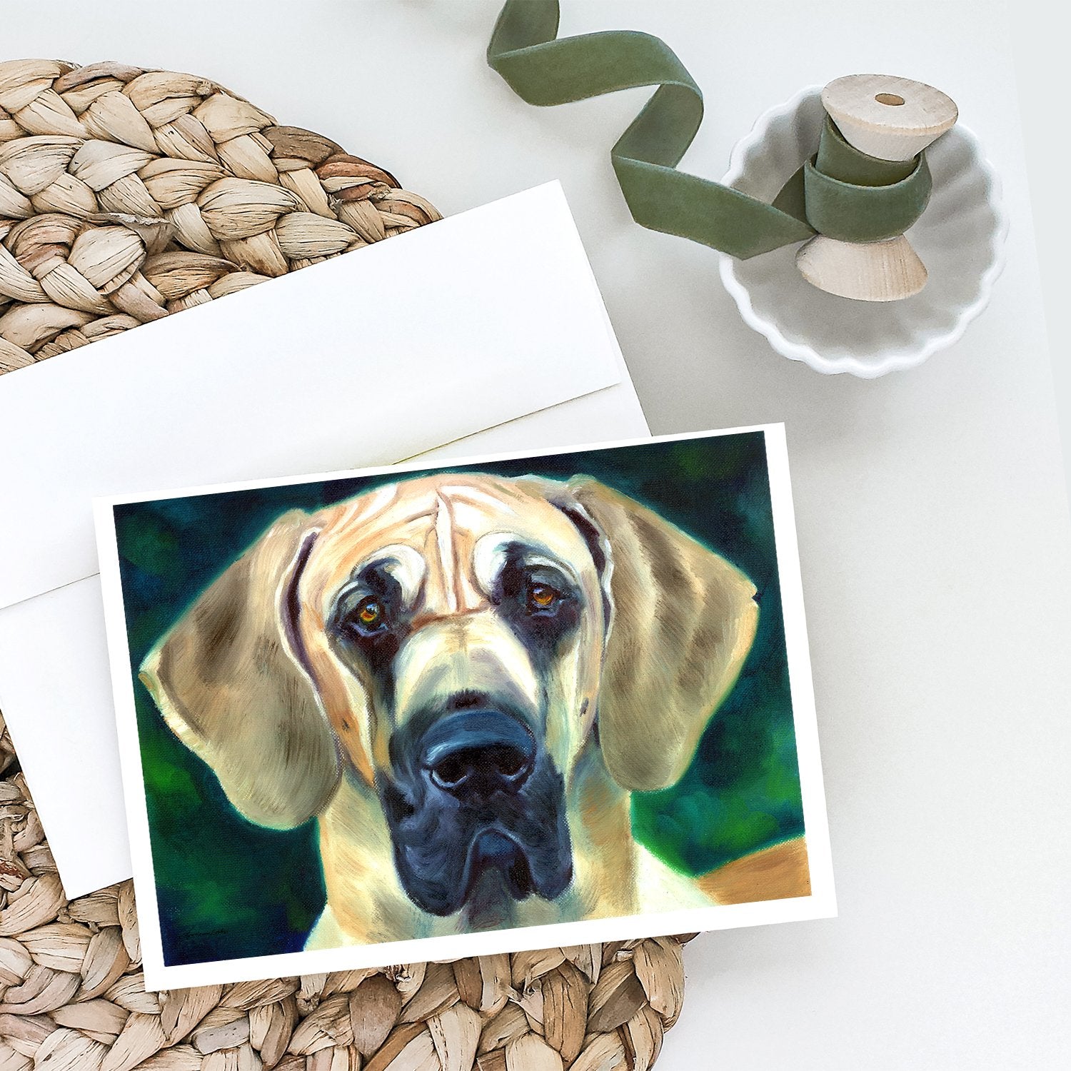 Great Dane Lookin at you Greeting Cards and Envelopes Pack of 8 - the-store.com