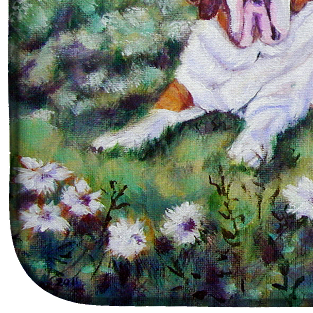 Saint Bernard in Flowers Dish Drying Mat 7446DDM