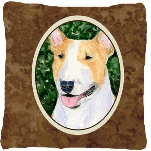 Bull Terrier Decorative   Canvas Fabric Pillow by Caroline's Treasures