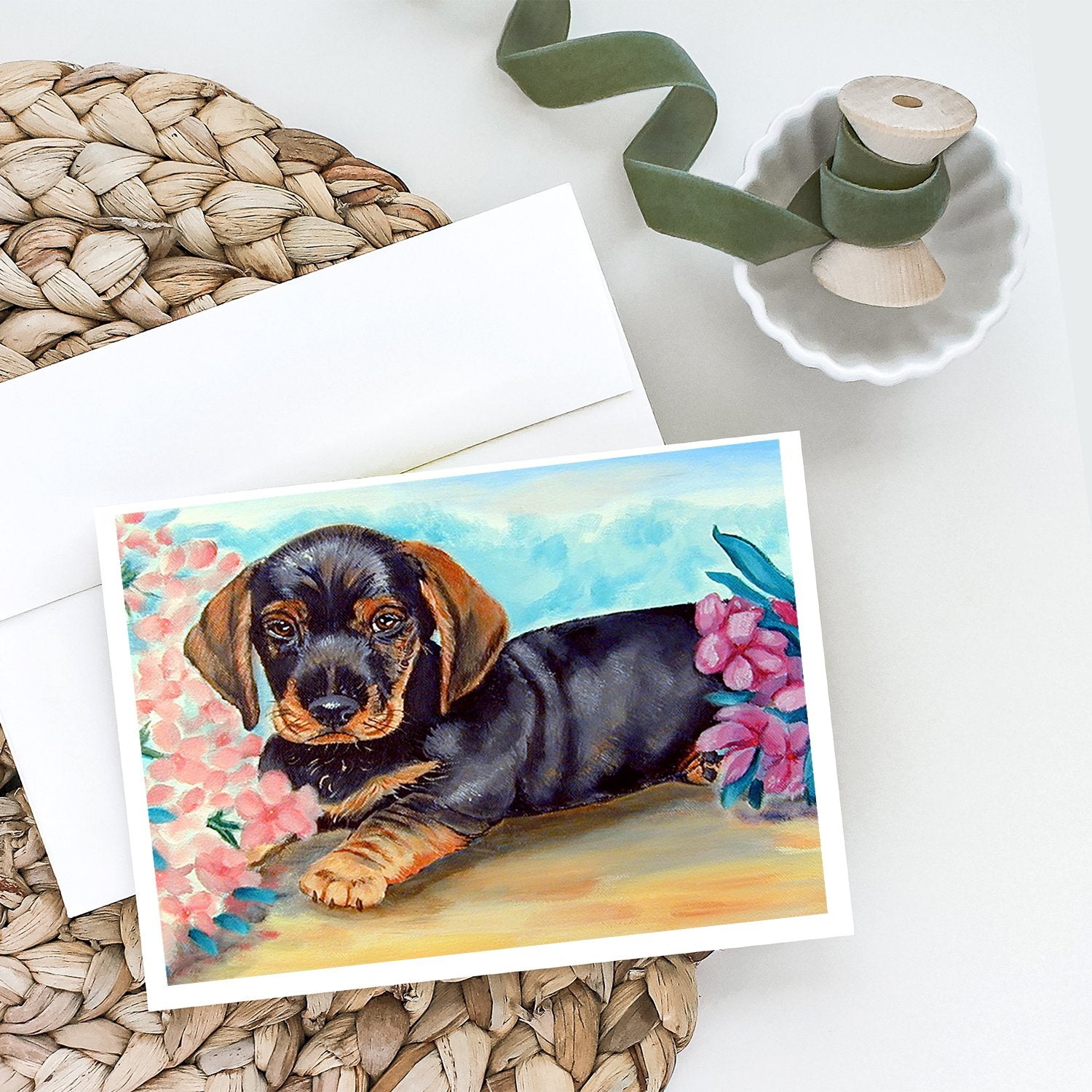 Dachshund Greeting Cards and Envelopes Pack of 8 - the-store.com