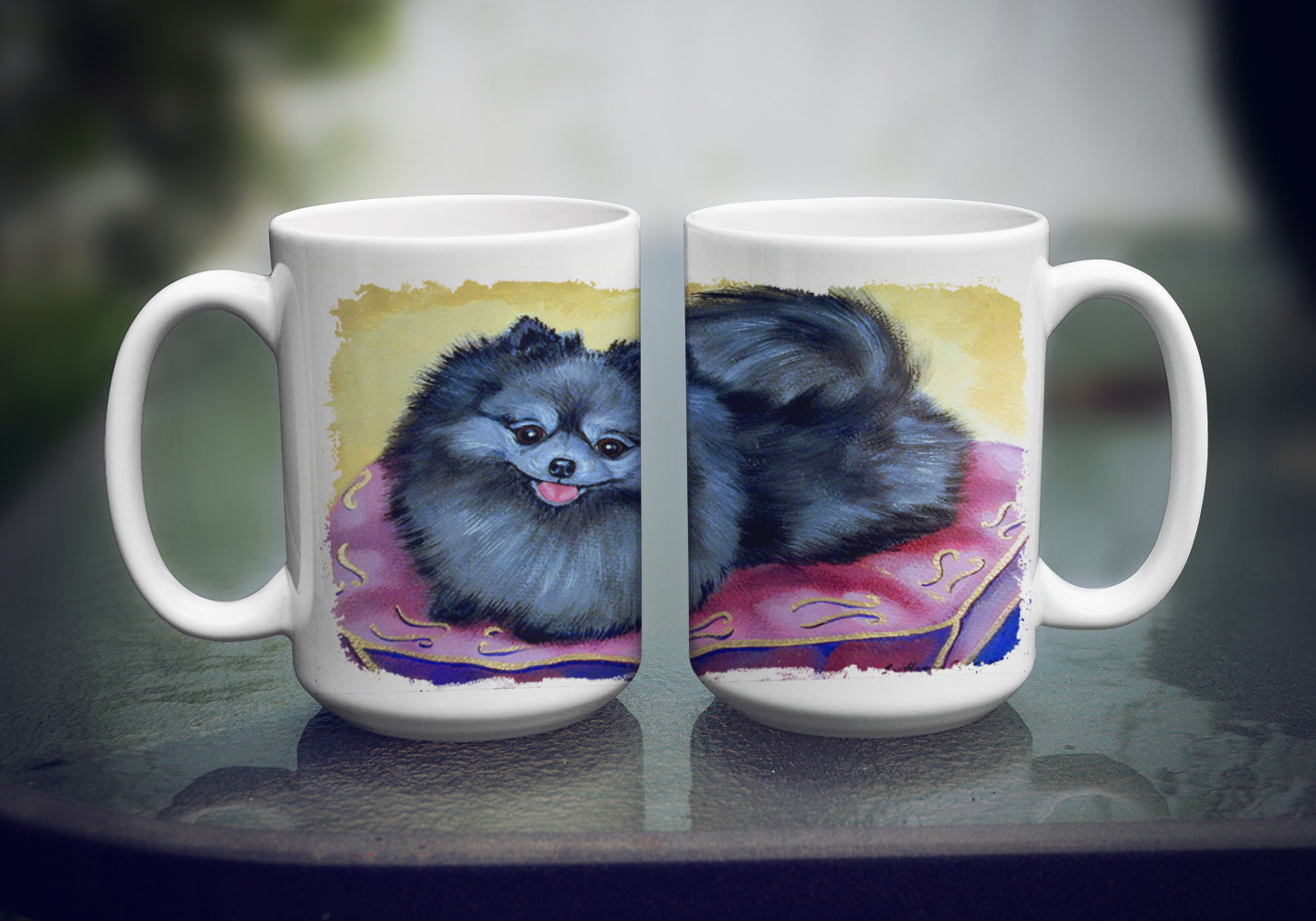 Pomeranian Dishwasher Safe Microwavable Ceramic Coffee Mug 15 ounce 7503CM15
