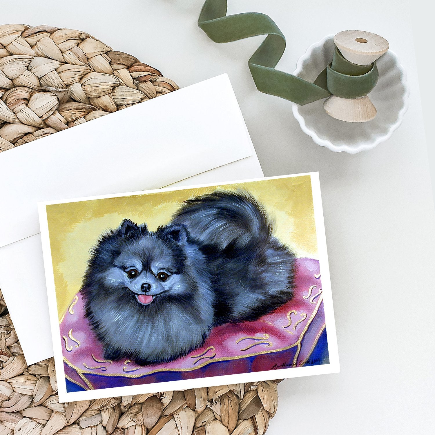 Pomeranian Greeting Cards and Envelopes Pack of 8 - the-store.com