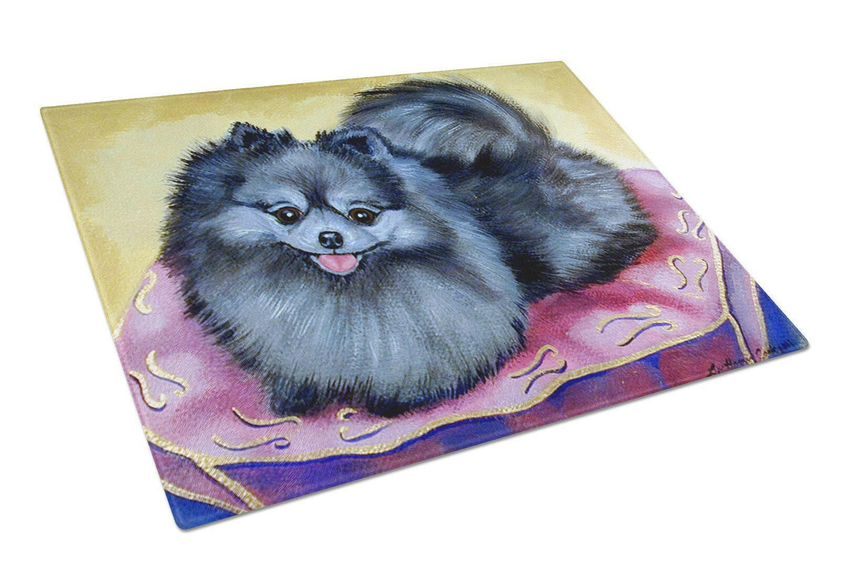 Pomeranian Glass Cutting Board Large by Caroline&#39;s Treasures