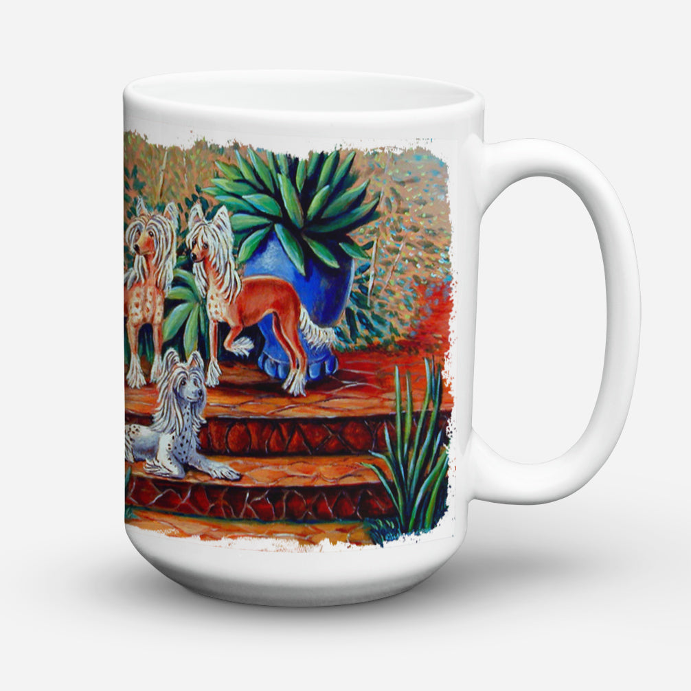 Chinese Crested  Dishwasher Safe Microwavable Ceramic Coffee Mug 15 ounce 7505CM15  the-store.com.
