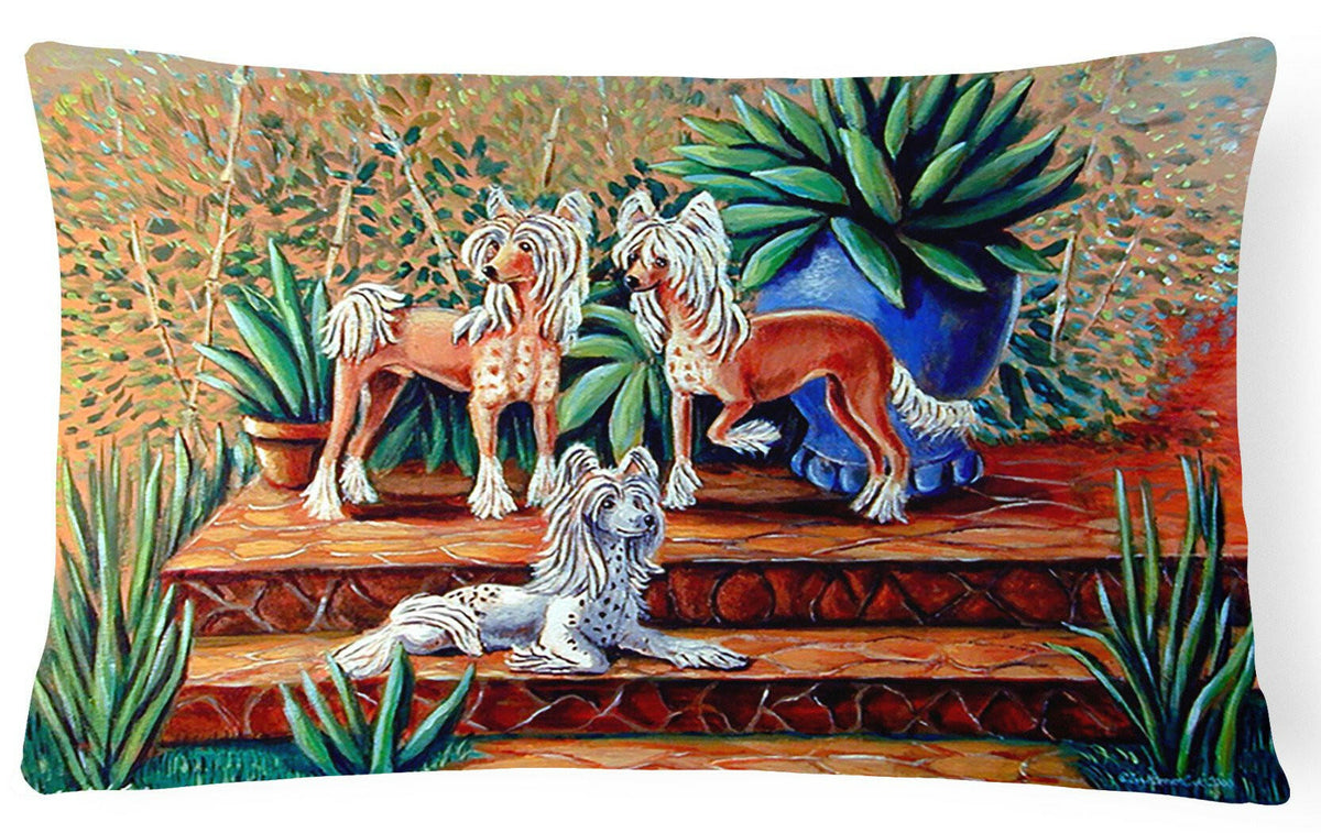 Chinese Crested  Decorative   Canvas Fabric Pillow by Caroline&#39;s Treasures