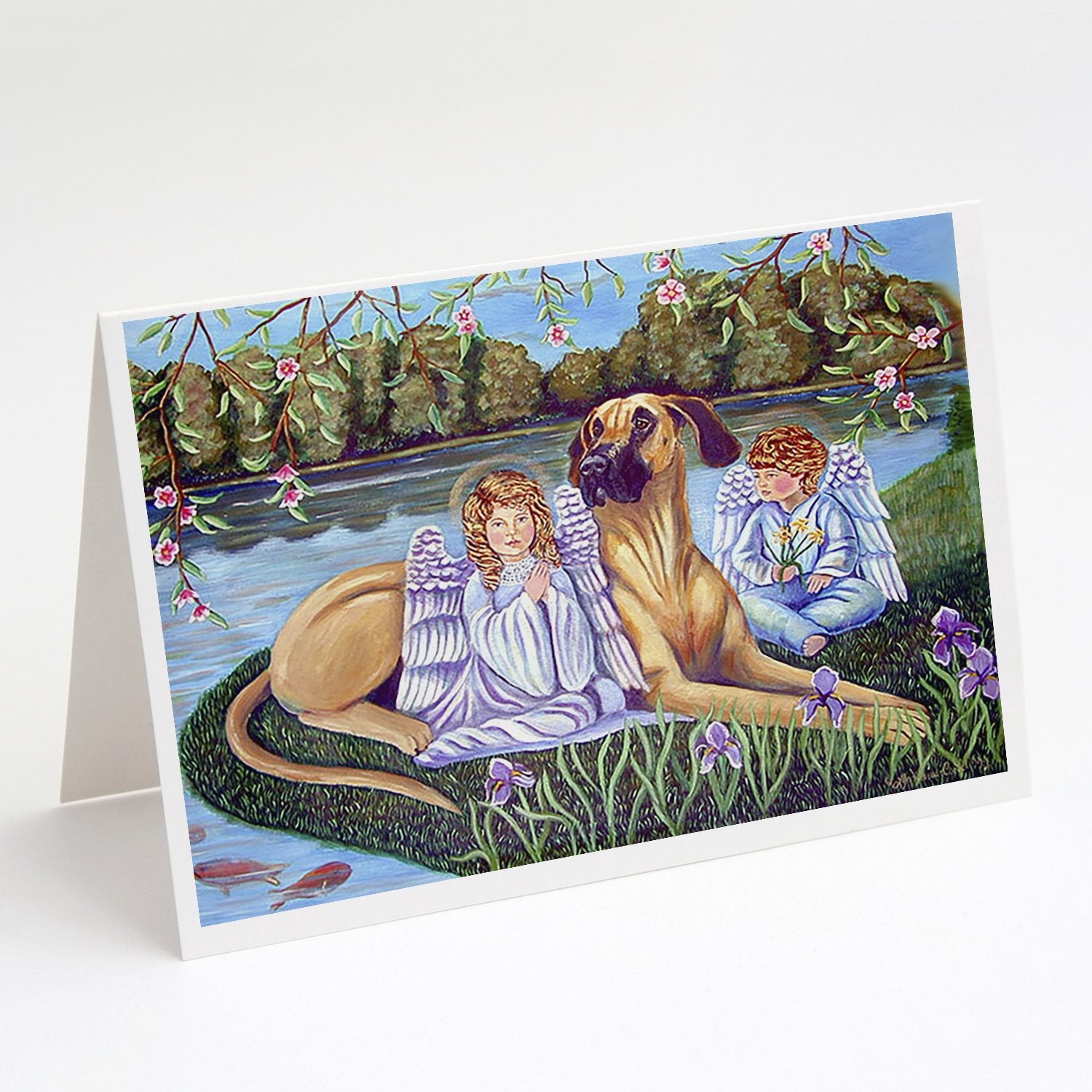 Buy this Angels with Great Dane Greeting Cards and Envelopes Pack of 8