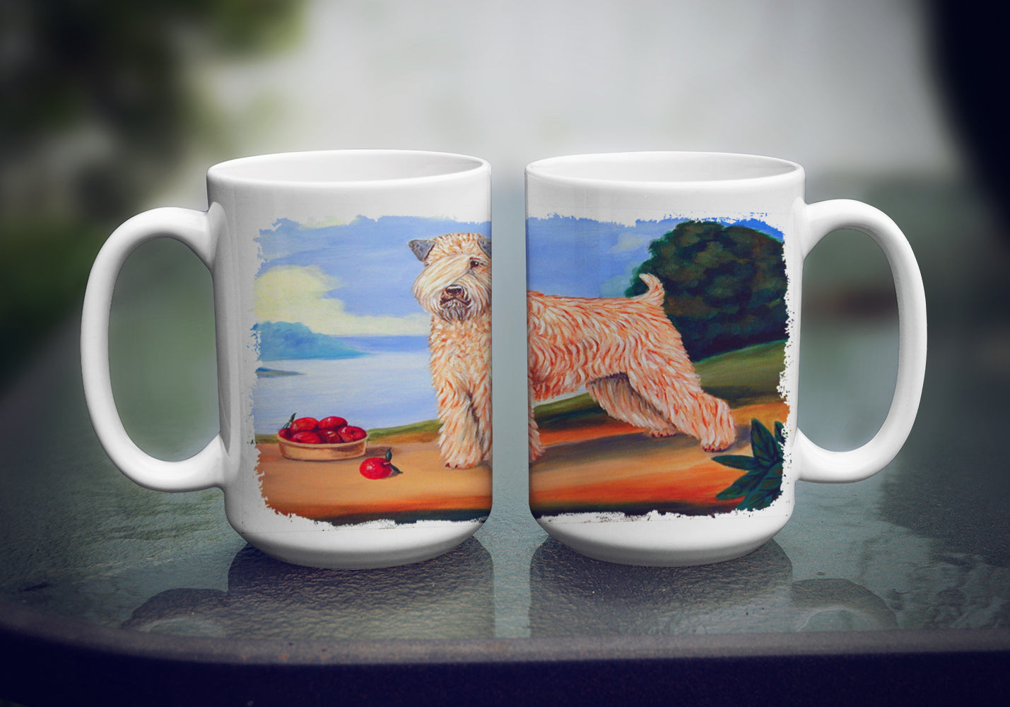 Wheaten Terrier Soft Coated Dishwasher Safe Microwavable Ceramic Coffee Mug 15 ounce 7509CM15  the-store.com.