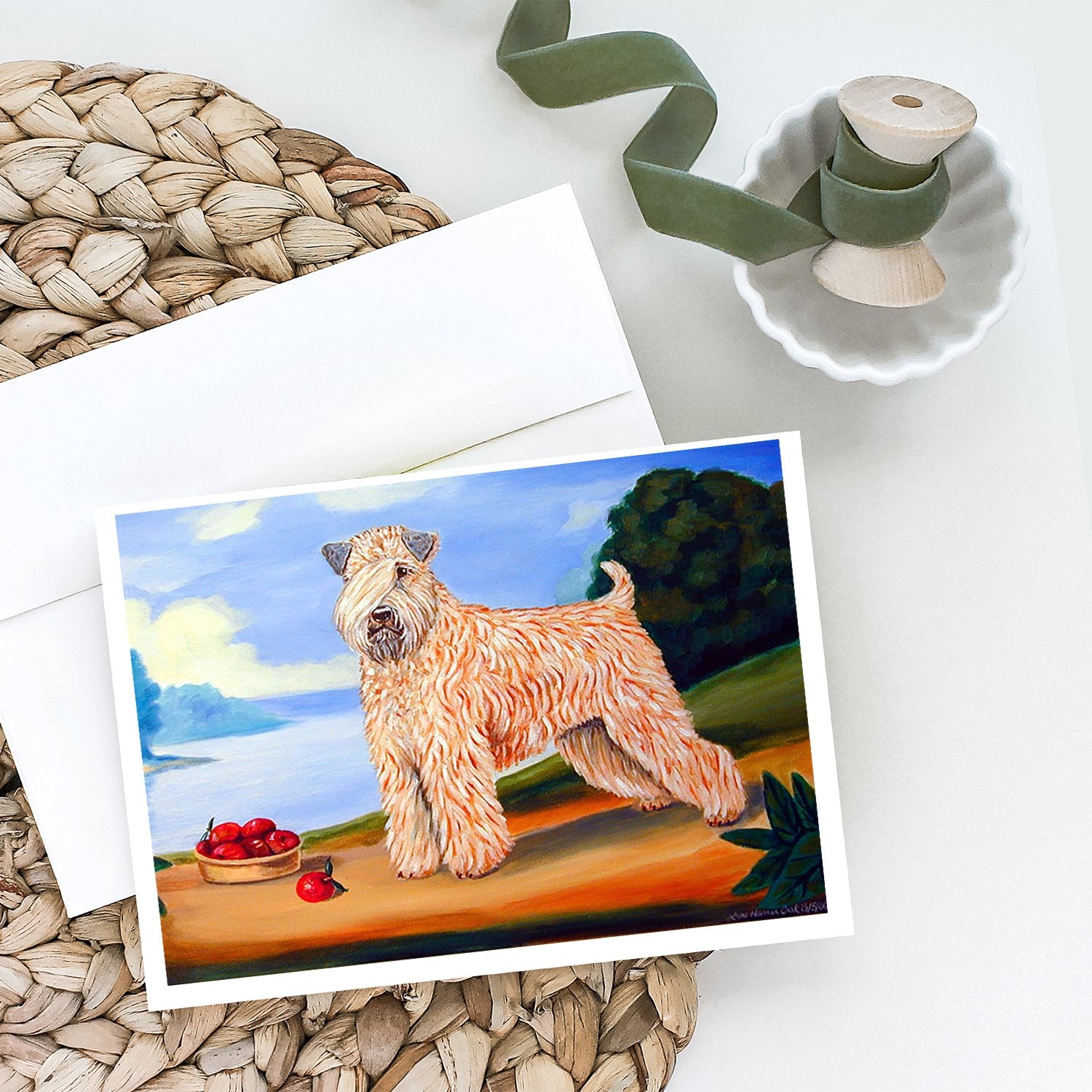 Wheaten Terrier Soft Coated Greeting Cards and Envelopes Pack of 8 - the-store.com