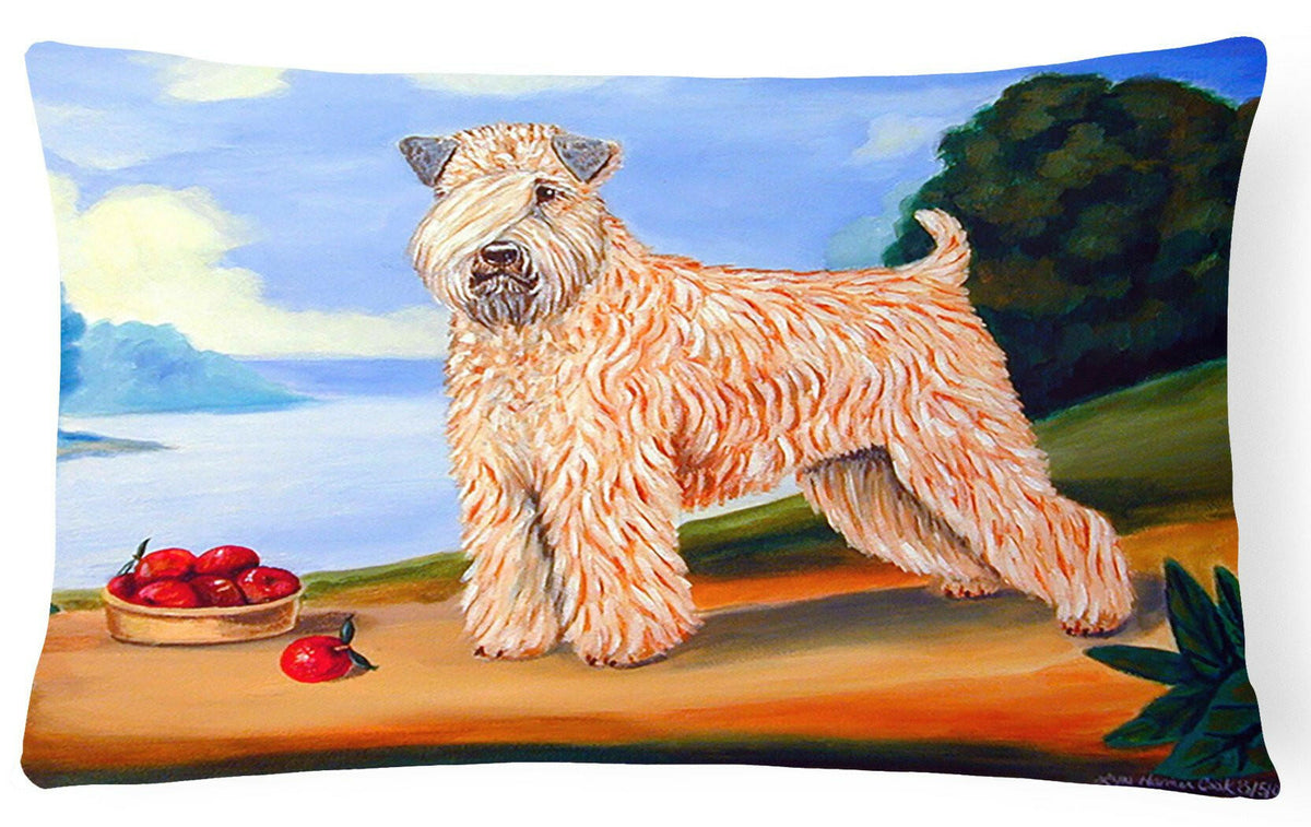 Wheaten Terrier Soft Coated Decorative   Canvas Fabric Pillow by Caroline&#39;s Treasures