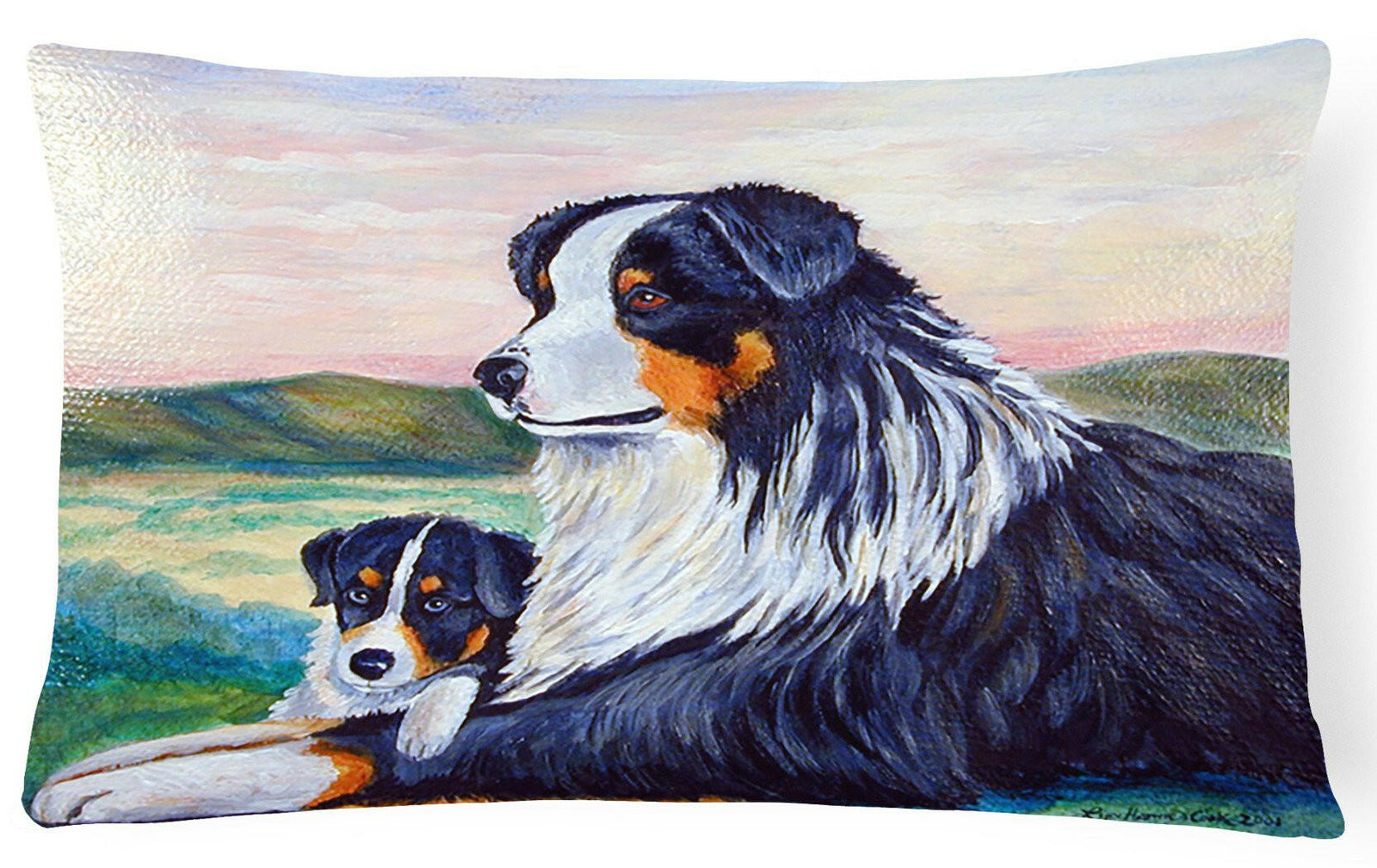 Australian Shepherd Decorative   Canvas Fabric Pillow by Caroline's Treasures