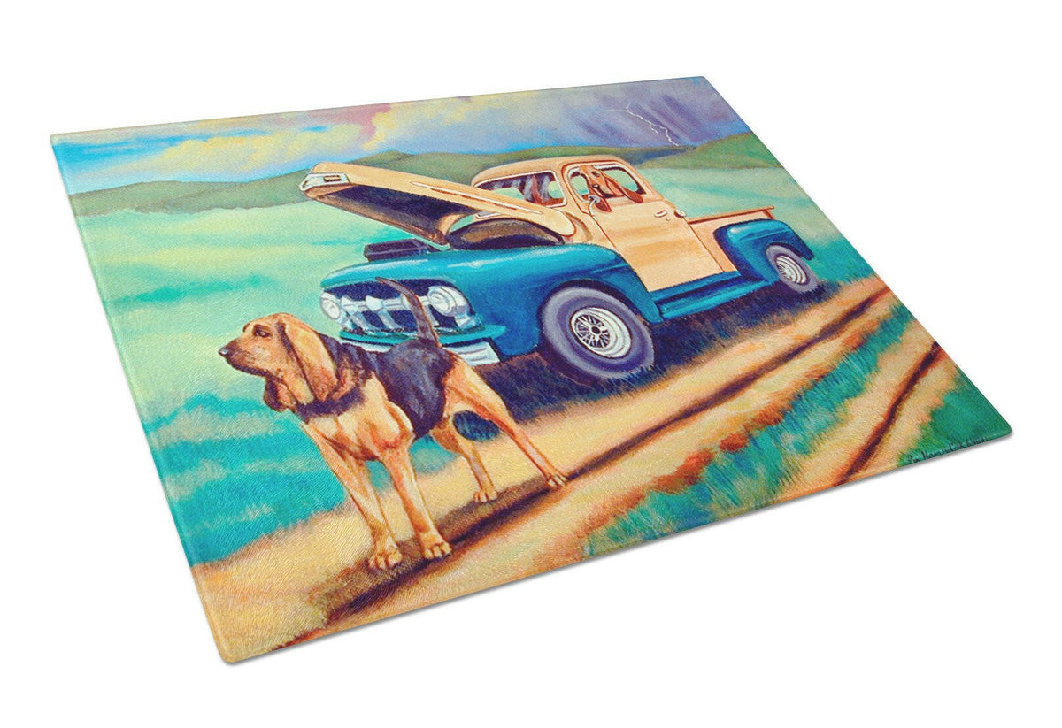 Bloodhound Glass Cutting Board Large by Caroline&#39;s Treasures