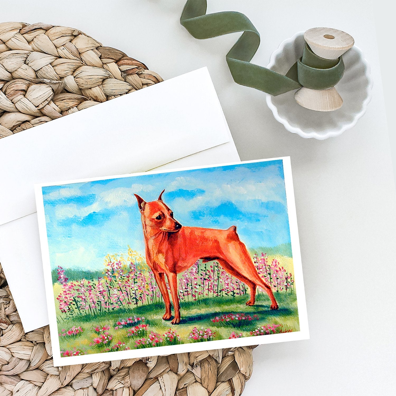 Min Pin Greeting Cards and Envelopes Pack of 8 - the-store.com