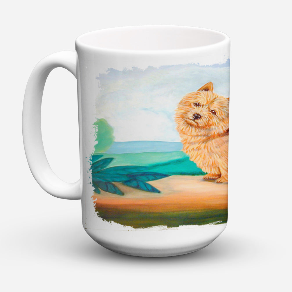 Norwich Terrier Dishwasher Safe Microwavable Ceramic Coffee Mug 15 ounce 7519CM15  the-store.com.