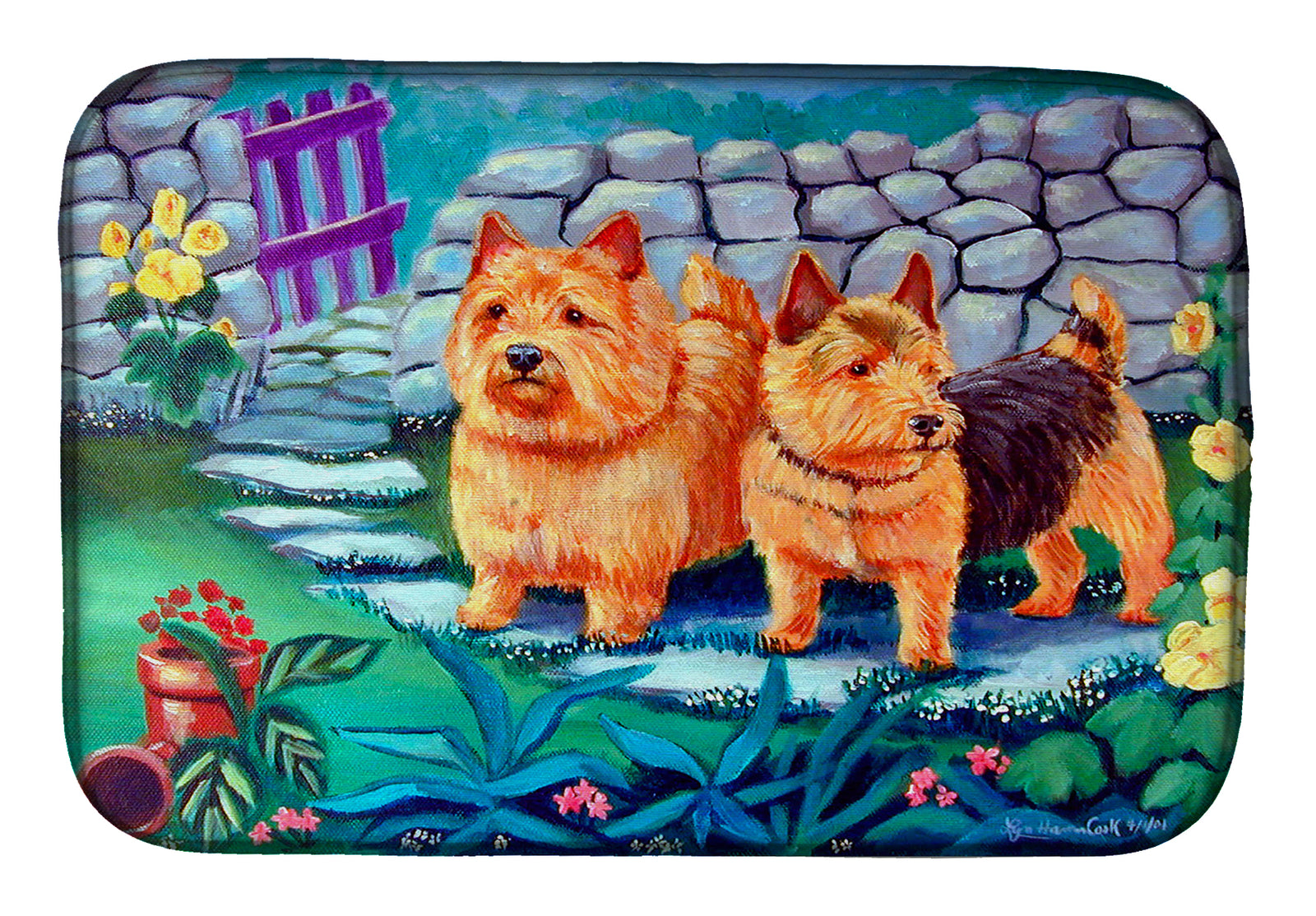 Norwich Terrier Dish Drying Mat 7520DDM  the-store.com.