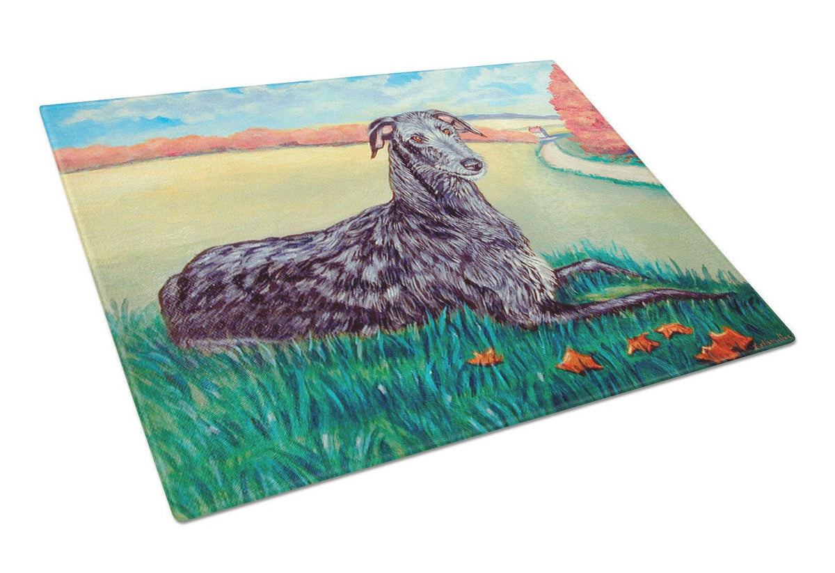 Caroline's Treasures Scottish Deerhound Glass Cutting Boards – Durable, Decorative Kitchen Art Large