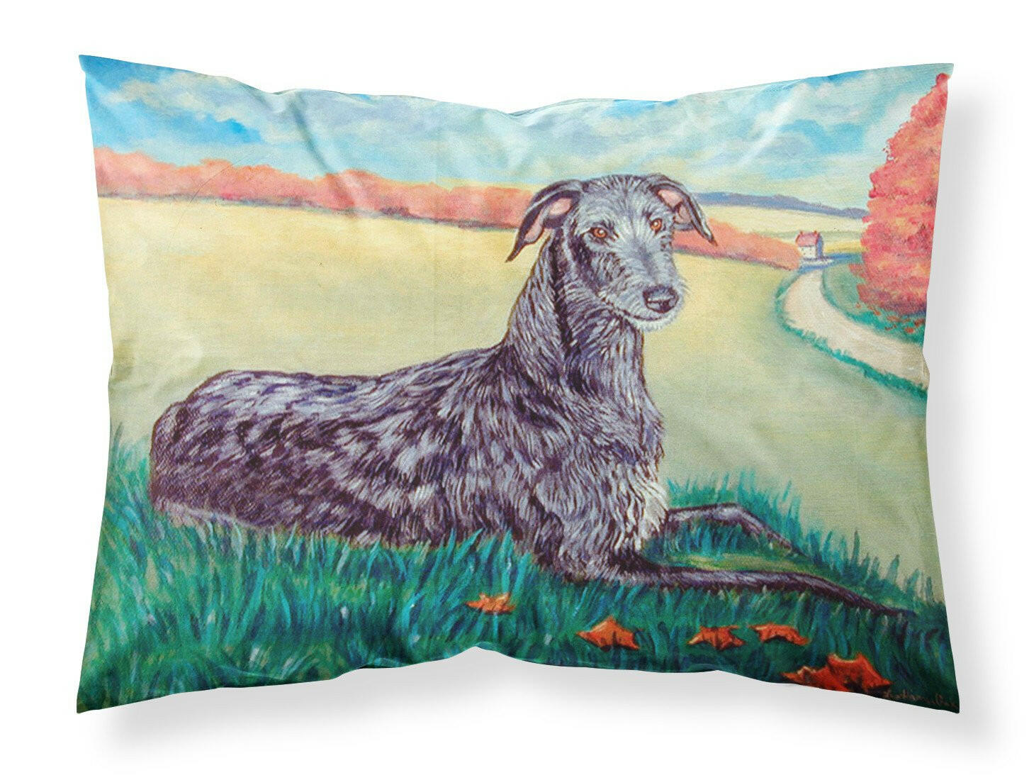 Scottish Deerhound  Moisture wicking Fabric standard pillowcase by Caroline's Treasures