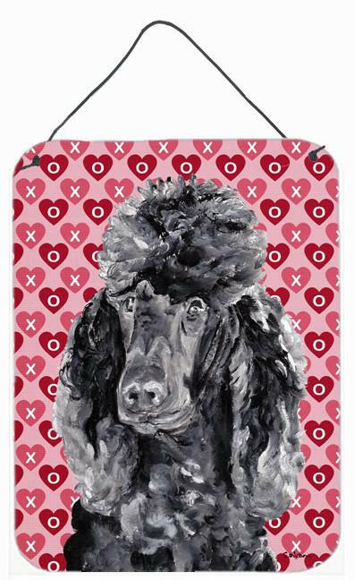 Black Standard Poodle Hearts and Love Wall or Door Hanging Prints SC9698DS1216 by Caroline&#39;s Treasures