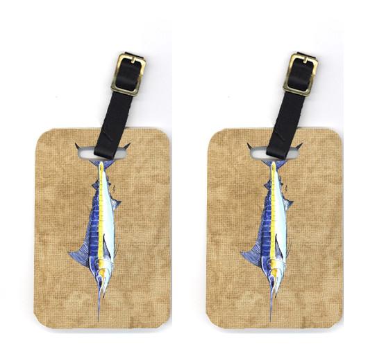 Pair of Blue Marlin Luggage Tags by Caroline&#39;s Treasures
