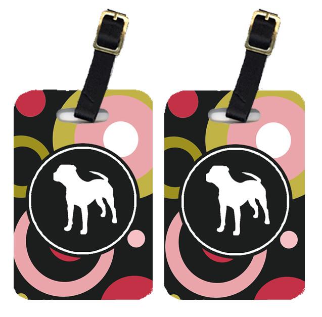 Pair of 2 Pit Bull Luggage Tags by Caroline&#39;s Treasures