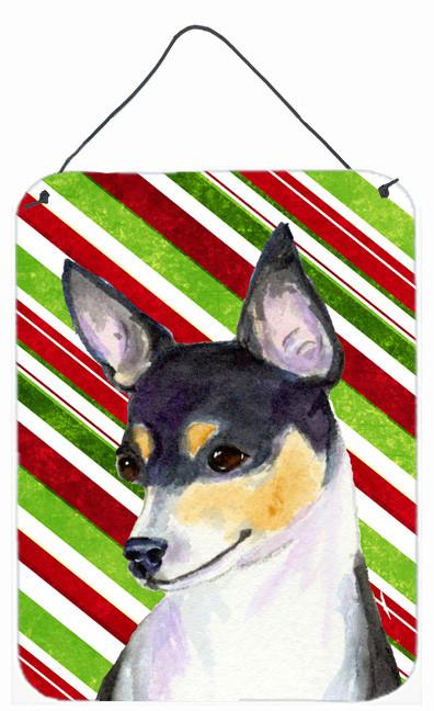Chihuahua Candy Cane Holiday Christmas Wall or Door Hanging Prints by Caroline&#39;s Treasures
