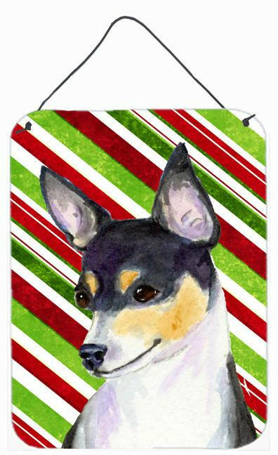 Chihuahua Candy Cane Holiday Christmas Wall or Door Hanging Prints by Caroline's Treasures