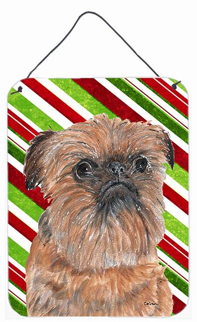 Brussels Griffon Candy Cane Christmas Wall or Door Hanging Prints by Caroline's Treasures