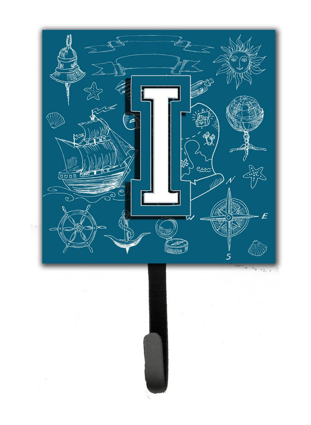 Letter I Sea Doodles Initial Alphabet Leash or Key Holder CJ2014-ISH4 by Caroline&#39;s Treasures