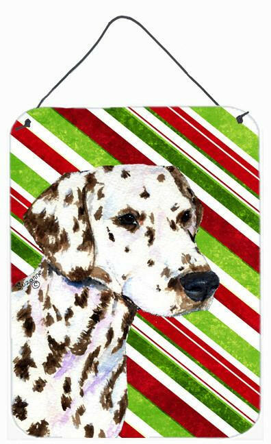 Dalmatian Candy Cane Holiday Christmas  Metal Wall or Door Hanging Prints by Caroline&#39;s Treasures